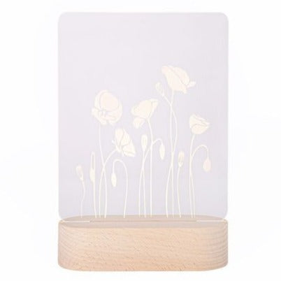 For Her Gift Night Light - Poppies