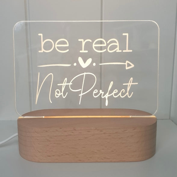 Affirmation - Be Real, Not Perfect Light