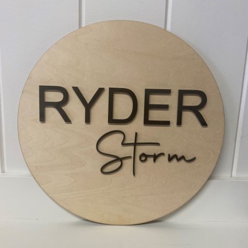 Personalised Ply Name Plaque - BOLD